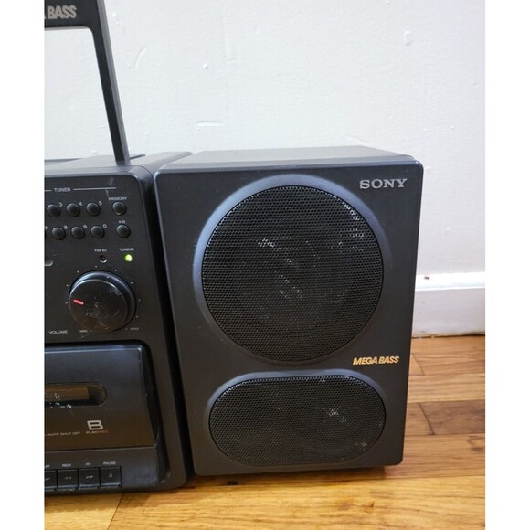 Sony CFD-750 Boombox CD Cassette Radio AM/FM Mega Bass Very Rare-For Repair/Part - Picture 6 of 10
